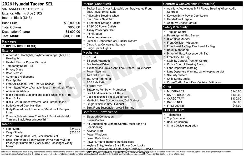 2026 Hyundai Tucson SEL - Photo 20