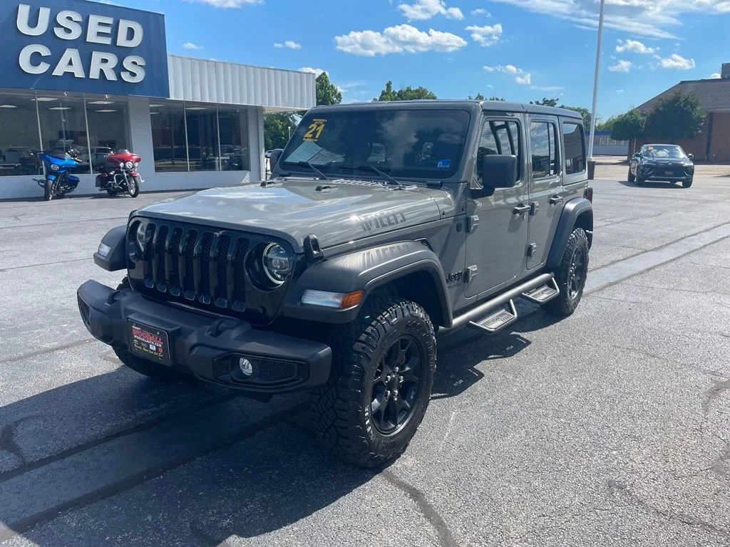 Used 2021 Sting-gray Clearcoat Jeep Unlimited Willys image 3