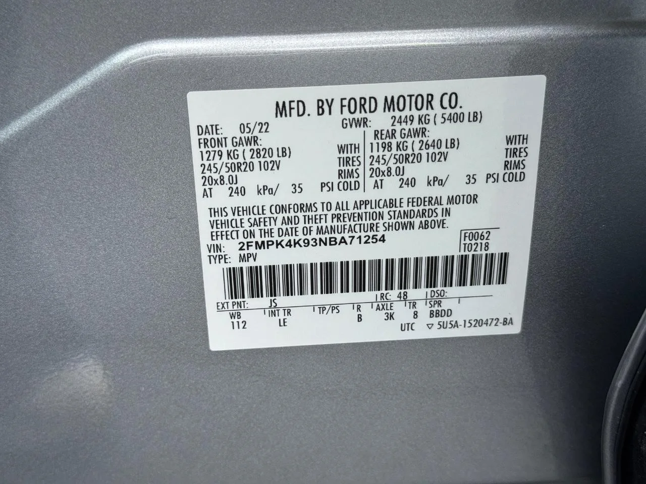 Used 2022 Iconic Silver Ford Titanium image 27