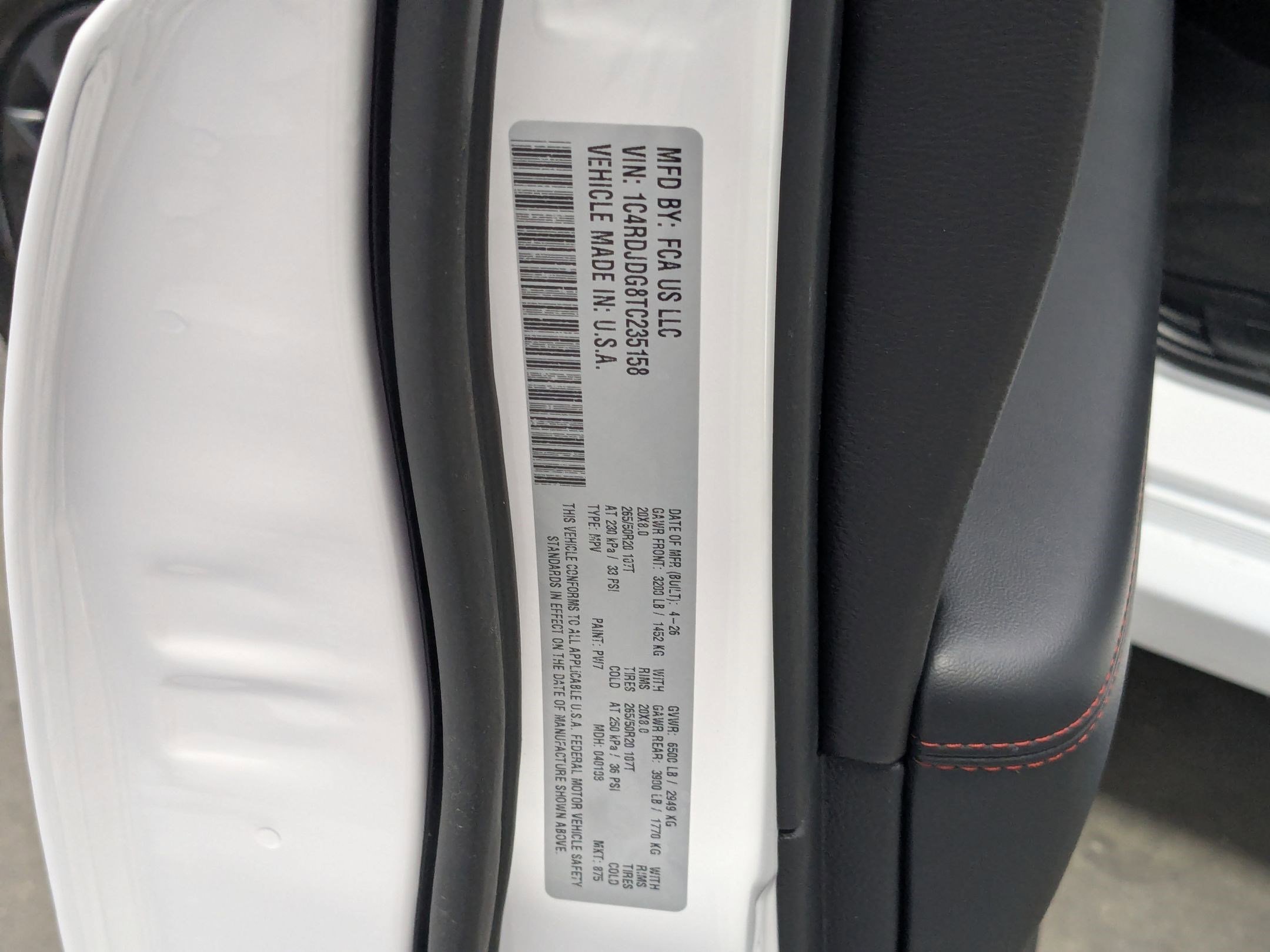 New 2026 White Knuckle Clear-Coat Exterior Paint Dodge GT image 19