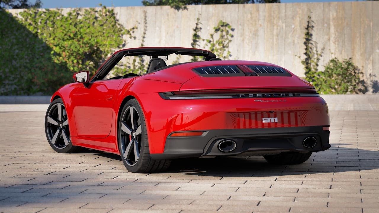 New 2027 Guards Red Porsche Carrera 4S Cabriolet image 3