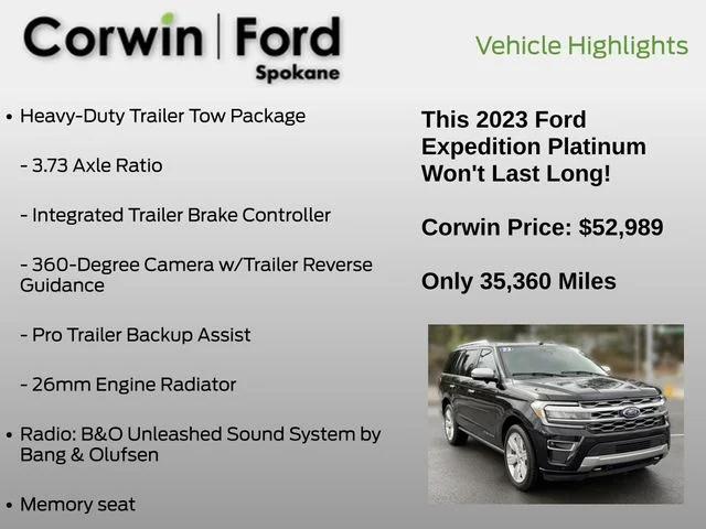 Certified Used 2023 Black Metallic Ford Platinum image 7