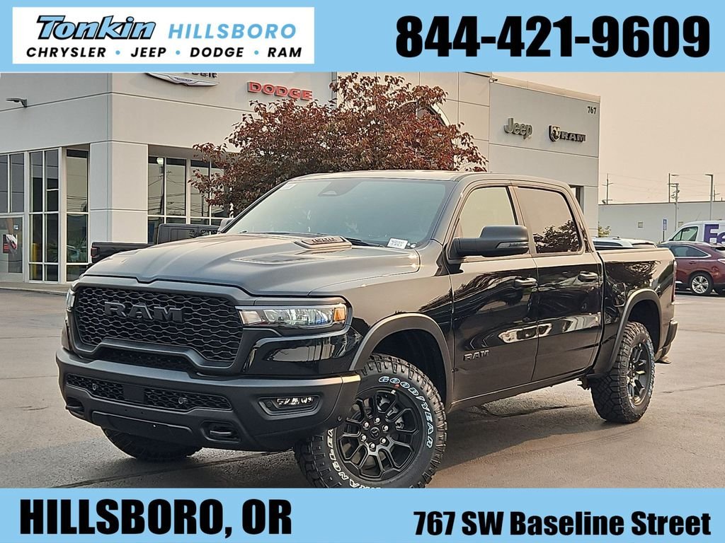 New 2026 Diamond Black Crystal Pearl-Coat Exterior Paint RAM Rebel image 1