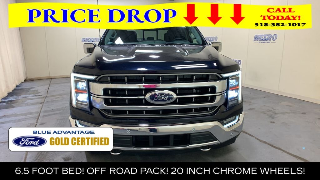 Certified Used 2022 Blue Metallic Ford Lariat image 8