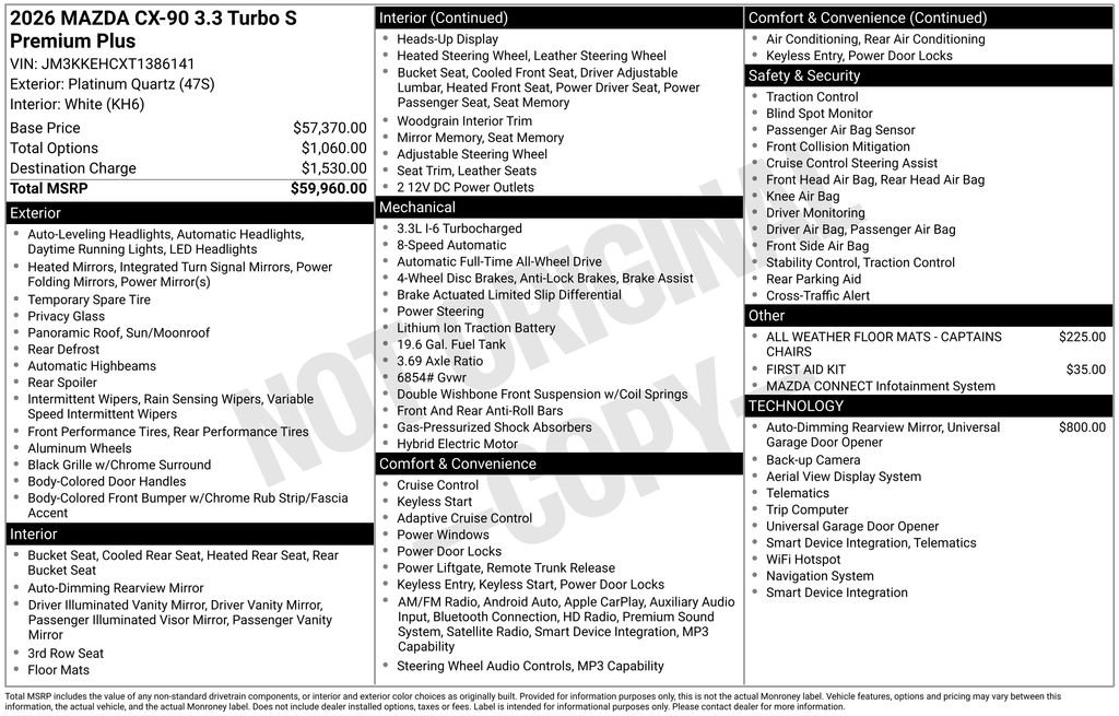 New 2026 Platinum Quartz Metallic Mazda 3.3 Turbo S Premium Plus AWD image 3