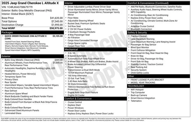2025 Jeep Grand Cherokee L Altitude - Photo 25