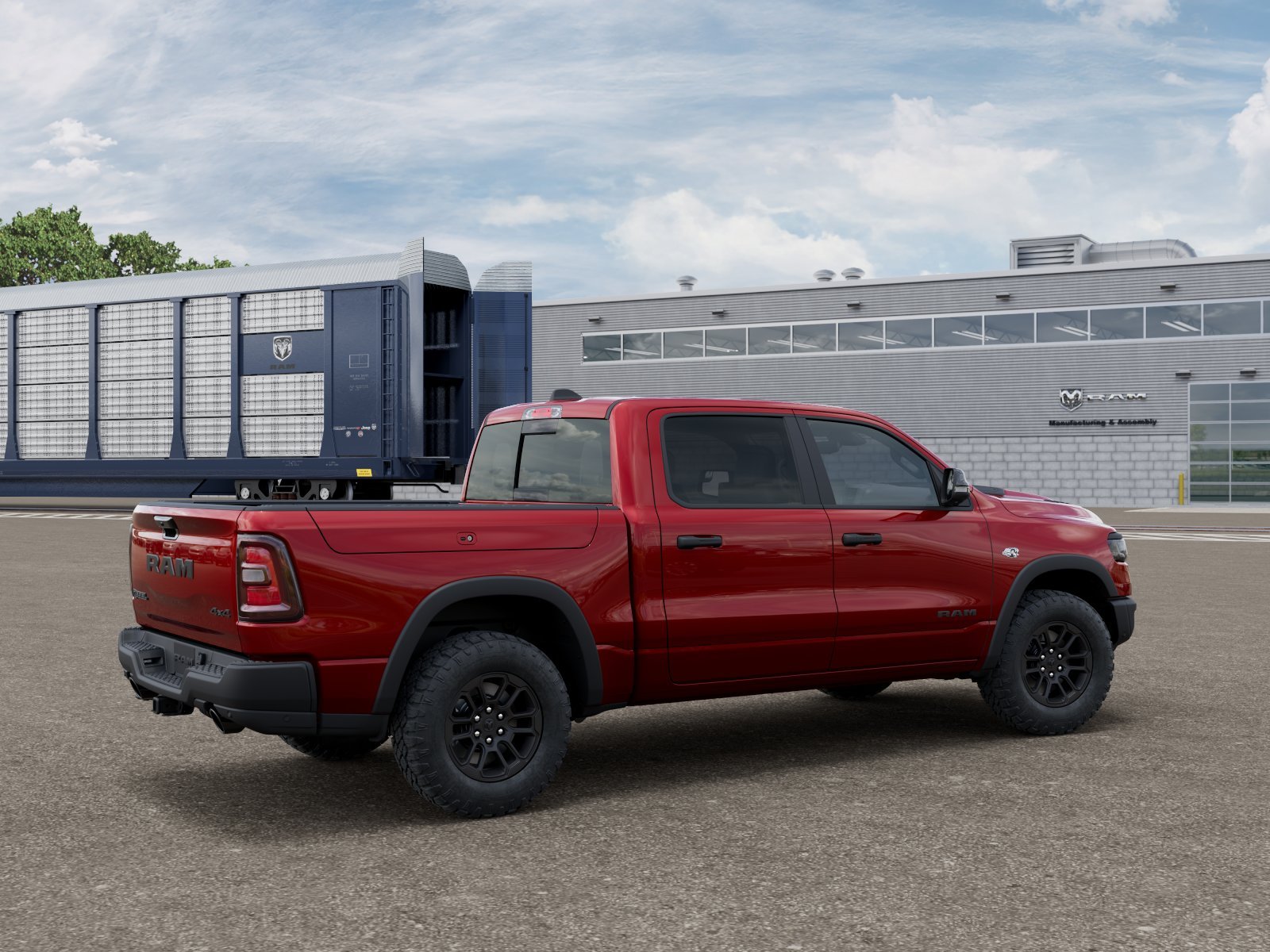 New 2026 Molten Red Pearl-Coat Exterior Paint RAM Rebel image 2