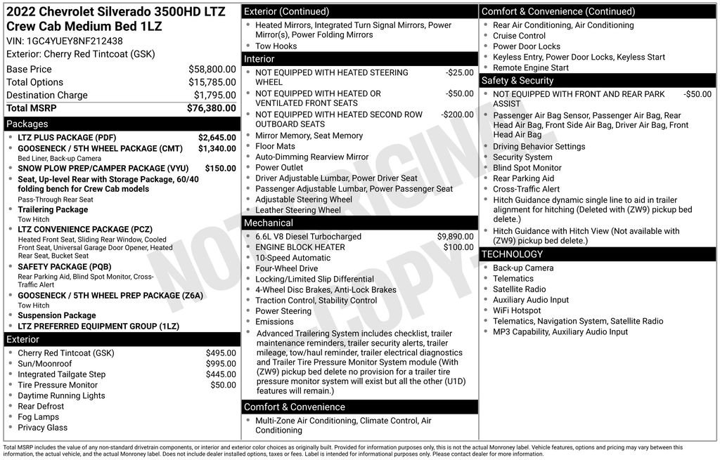 Used 2022 Red Chevrolet LTZ image 2