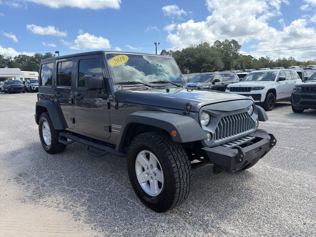 Used 2018 Gray Jeep Unlimited Sport image 8