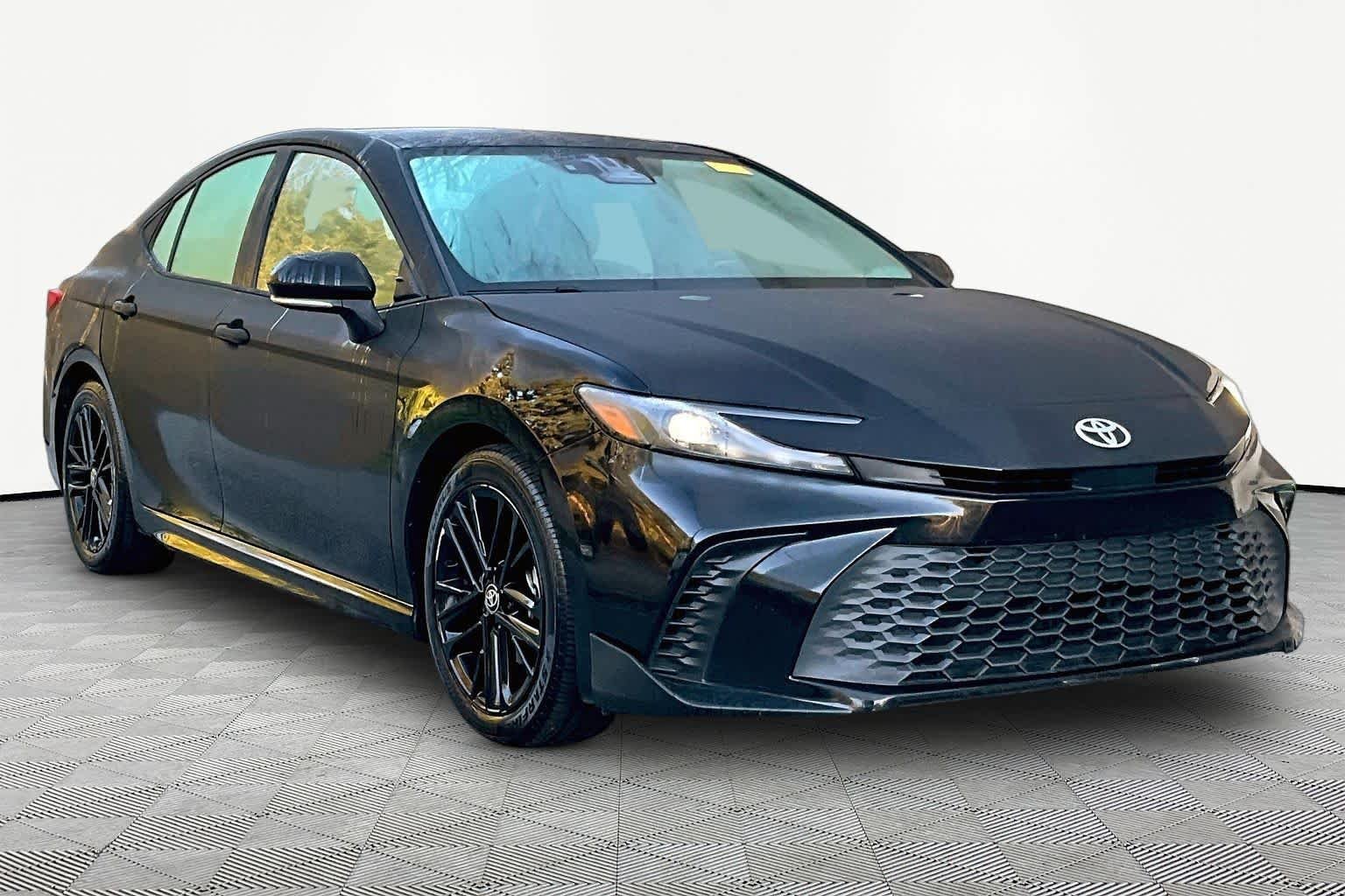 Used 2025 Midnight Black Metallic Toyota SE image 3