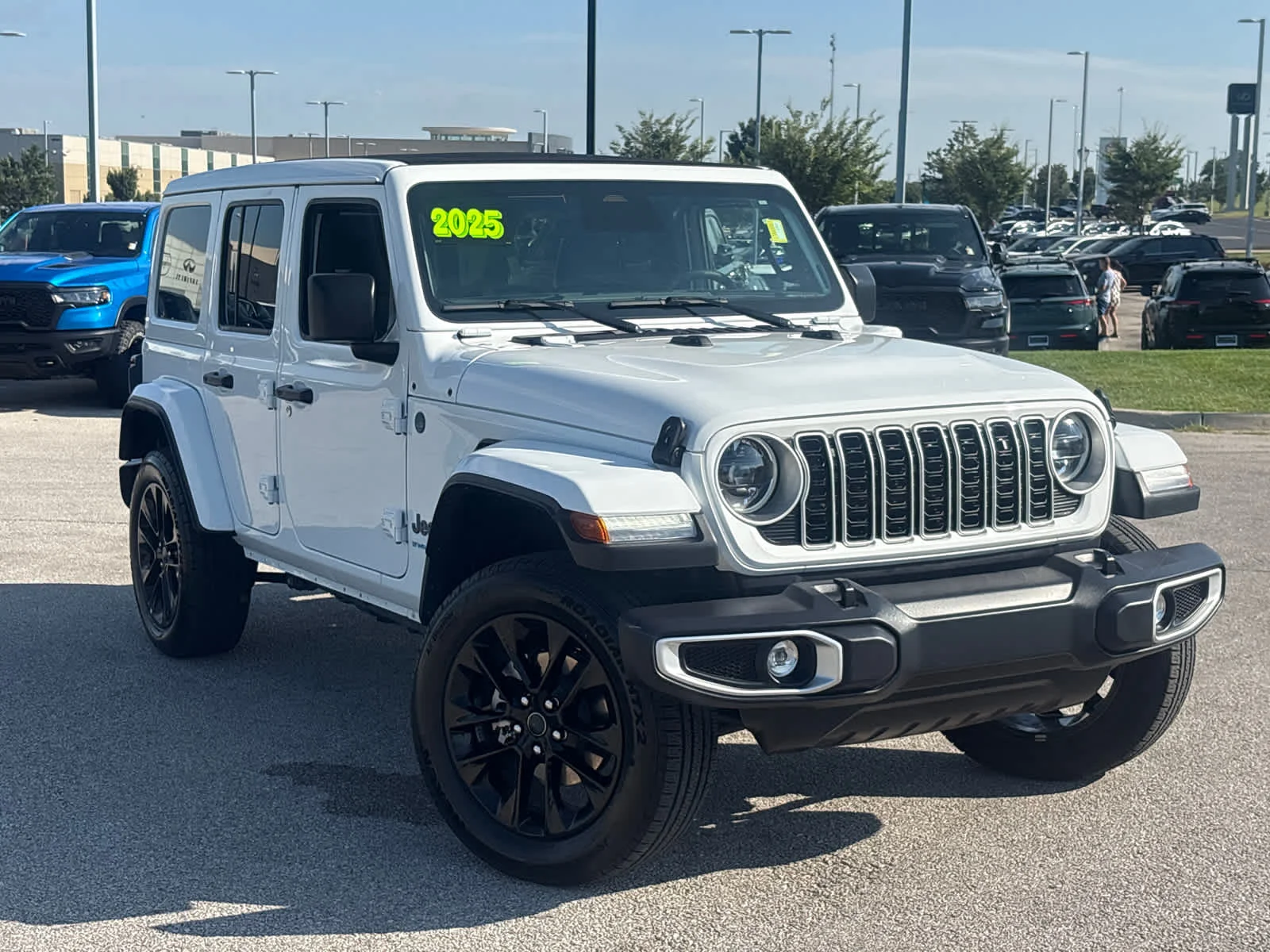 Used 2025 Jeep Wrangler 4xe Sahara 4XE with VIN 1C4RJXP65SW600651 for sale in Kansas City