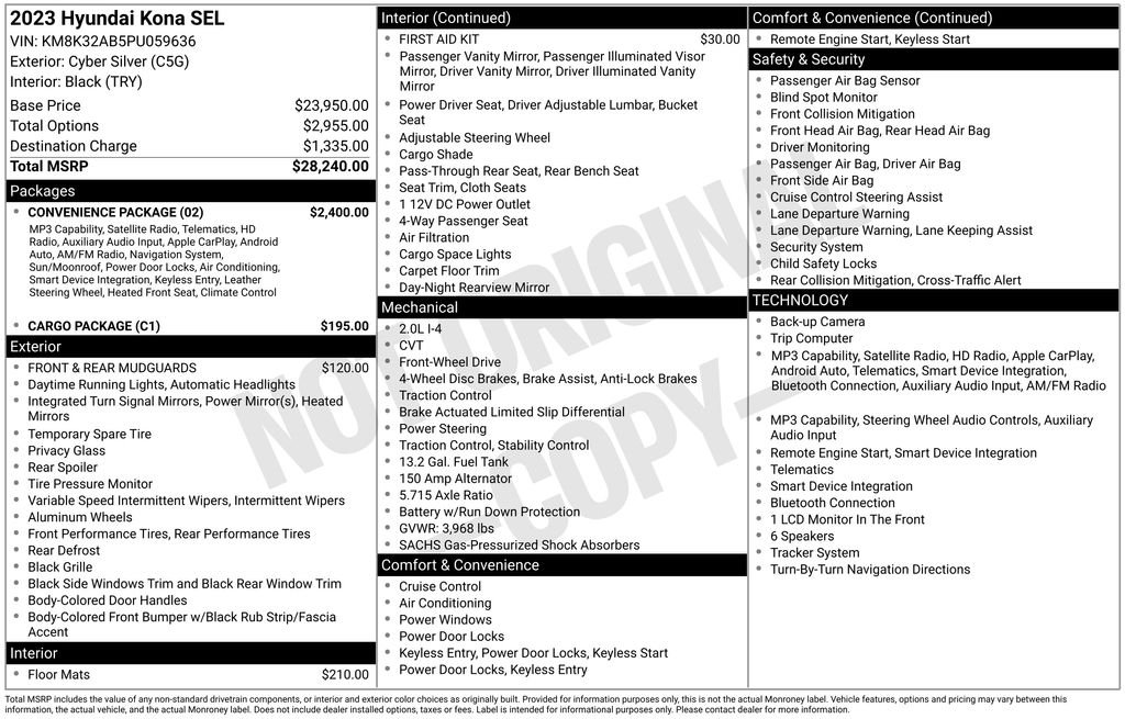 Certified Used 2023 Silver Hyundai SEL image 33