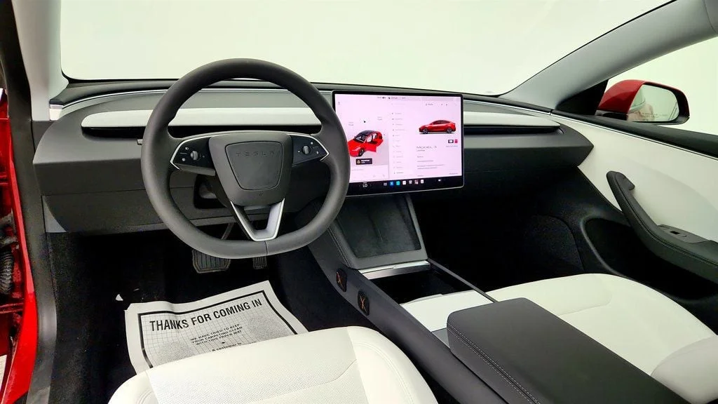 Used 2026 Ultra Red Tesla Long Range RWD w/ White & Black Premium Interior image 12