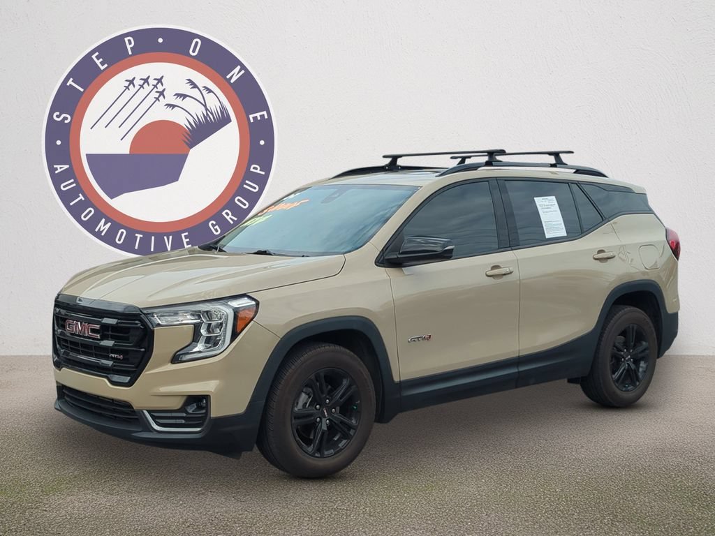 Used 2022 Desert Sand Metallic GMC AT4 image 1