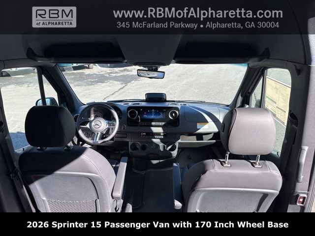 New 2026 Obsidian Black Metallic Mercedes-Benz 170 Wheel Base 15 Passenger image 27