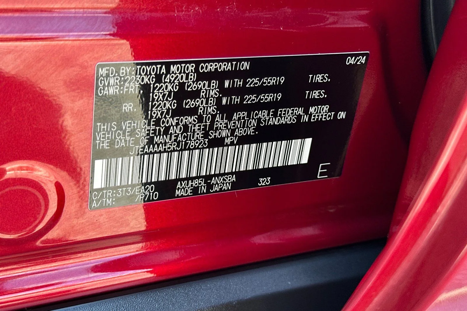 Used 2024 Red Toyota Limited image 28