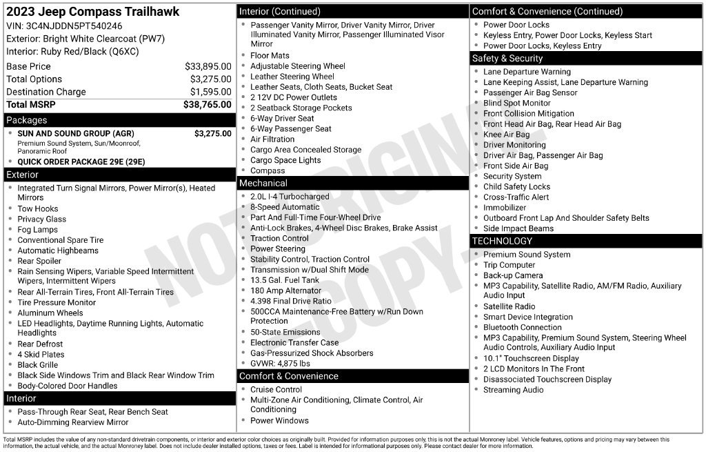 Used 2023 White Jeep Trailhawk image 26