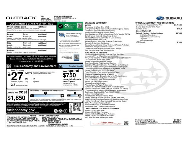 New 2026 CRYSTAL WHITE PEARL Subaru Limited image 11