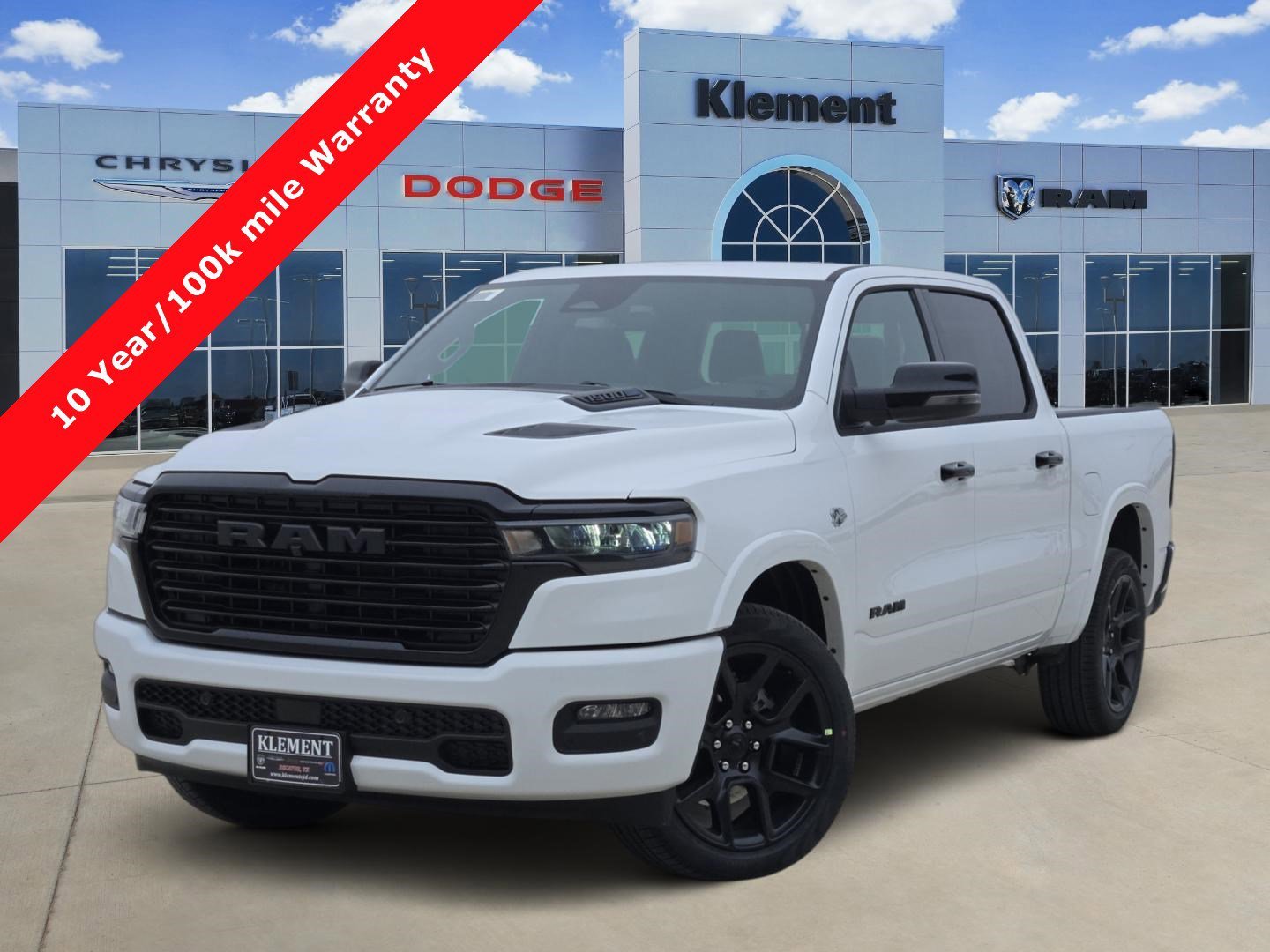 New 2026 Bright White Clear-Coat Exterior Paint RAM Laramie image 1