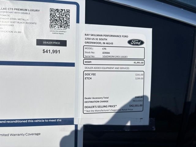 Used 2024 Black Cadillac Premium Luxury image 2