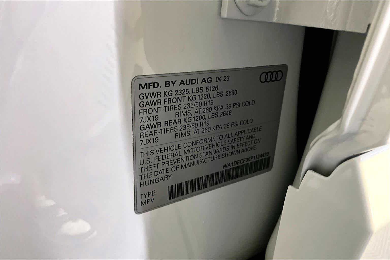 Used 2023 Glacier White Metallic Audi S line Premium image 34