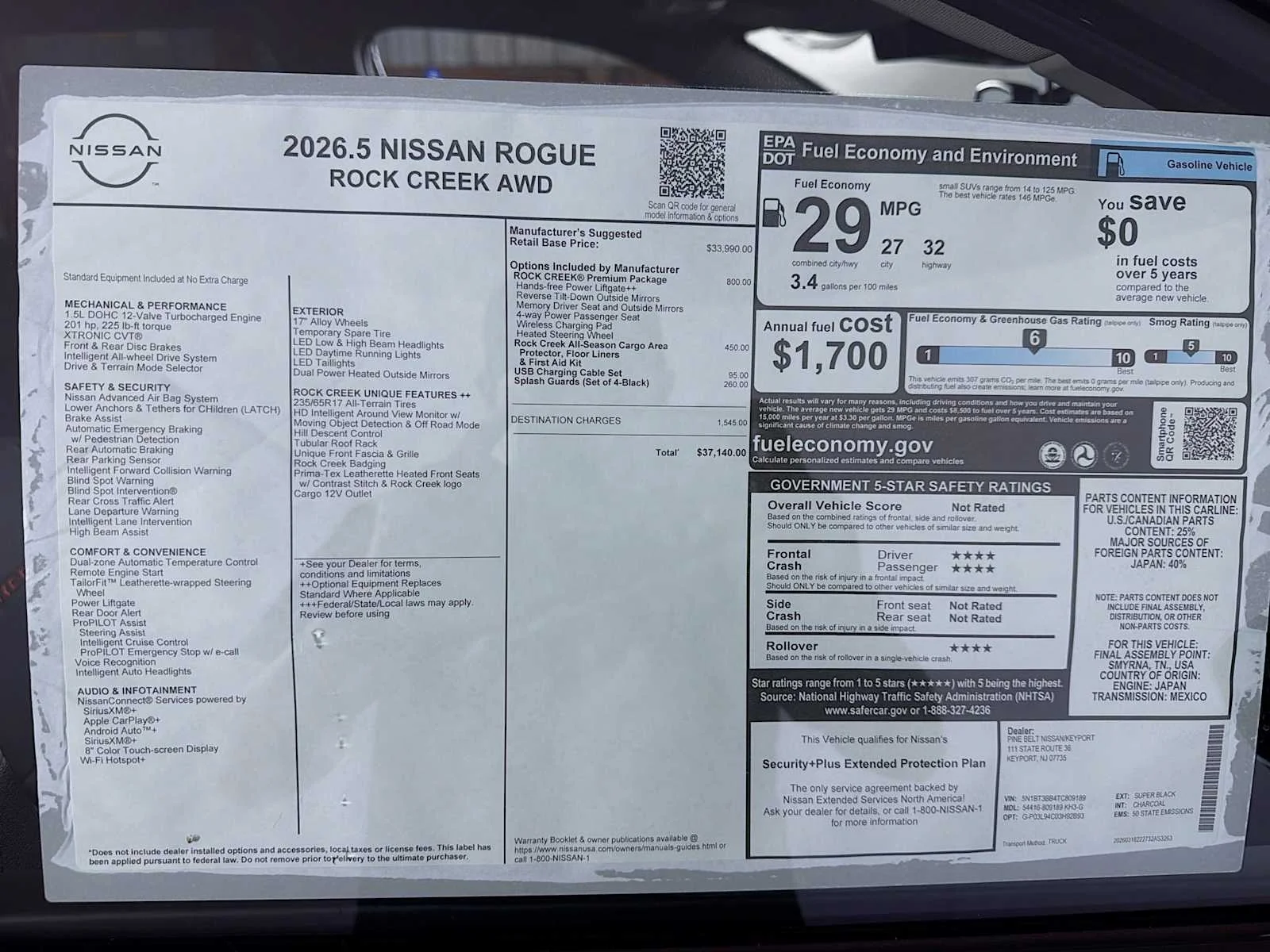 New 2026 Super Black Nissan Rock Creek® image 6