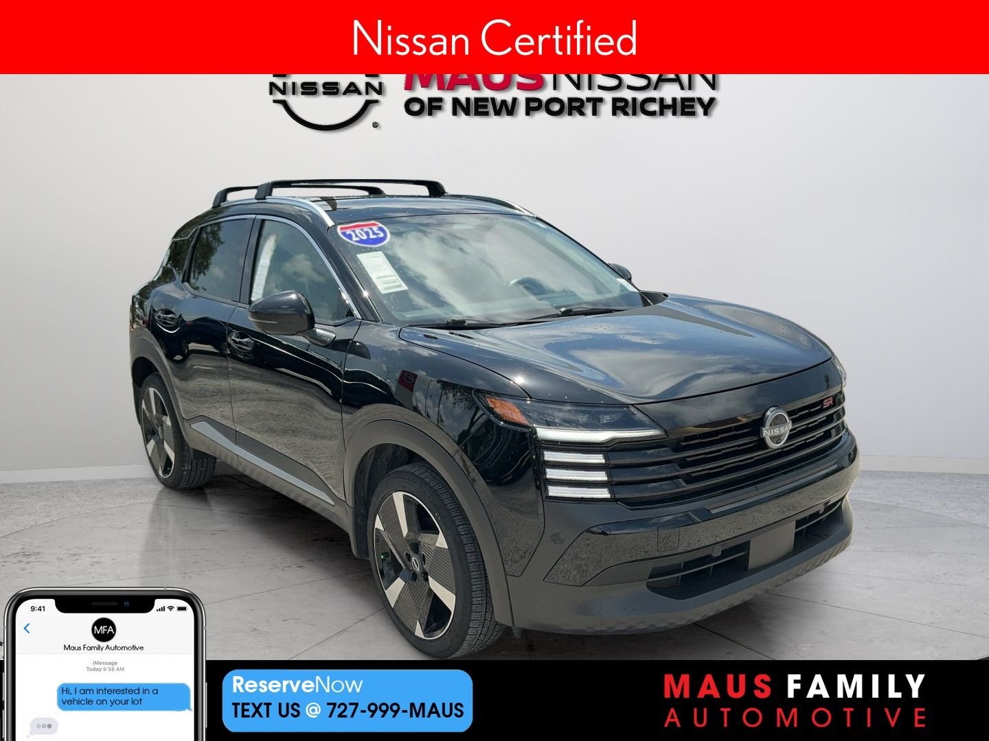 Certified Used 2025 Black Nissan SR image 1