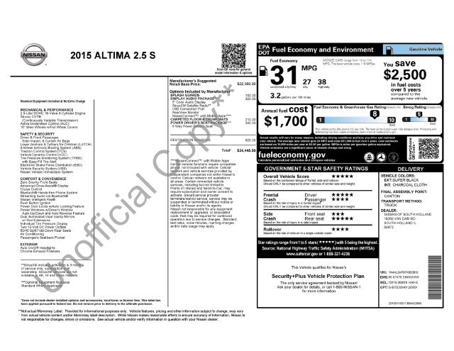 Used 2015 Black Nissan 2.5 S image 8