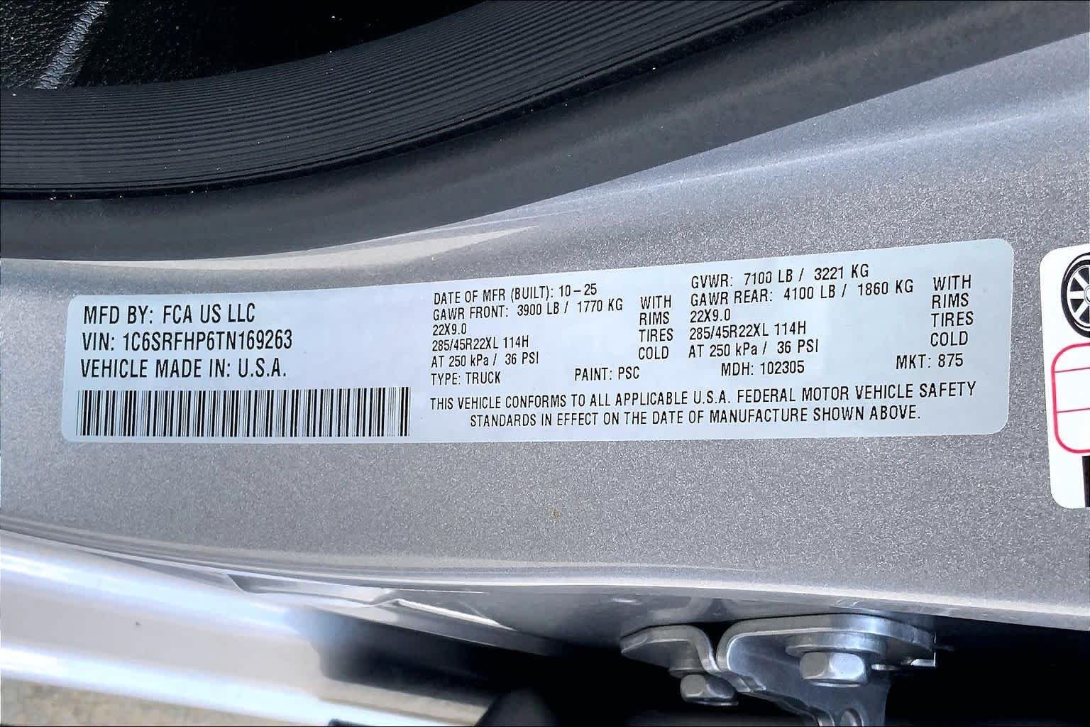 Certified Used 2026 Billet Silver Metallic Clearcoat Ram Limited image 35