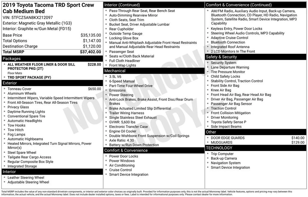 Used 2019 Gray Toyota TRD Sport image 5