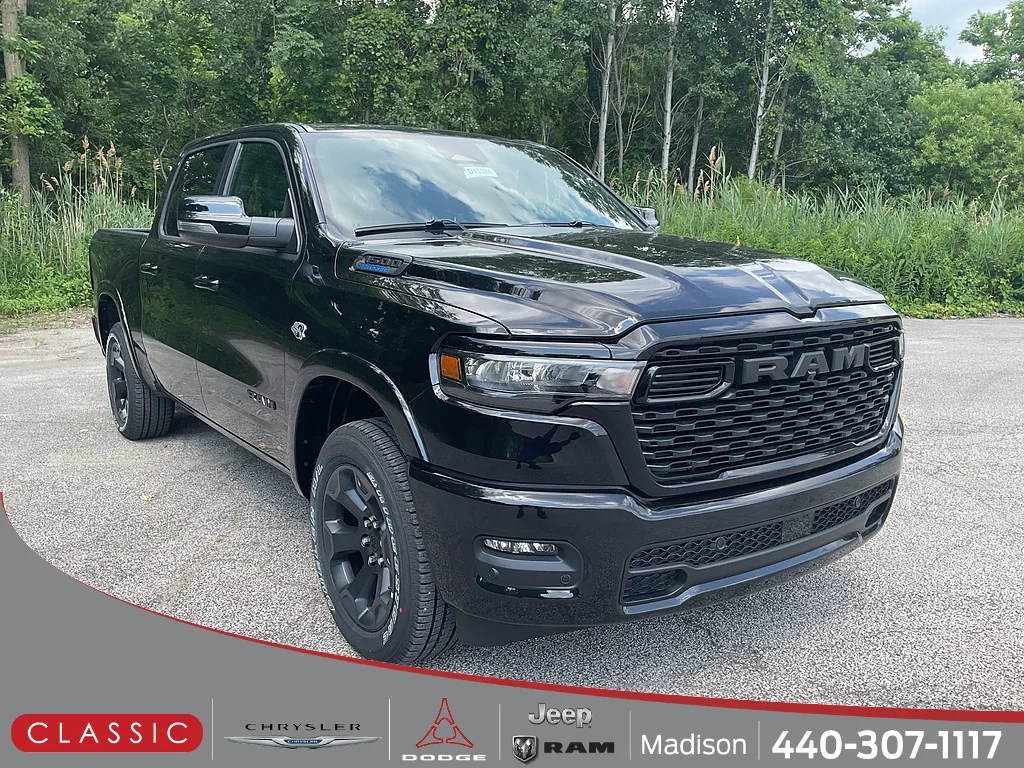 New 2026 Diamond Black Crystal Pearl Coat Ram Big Horn Crew Cab 4x4 5