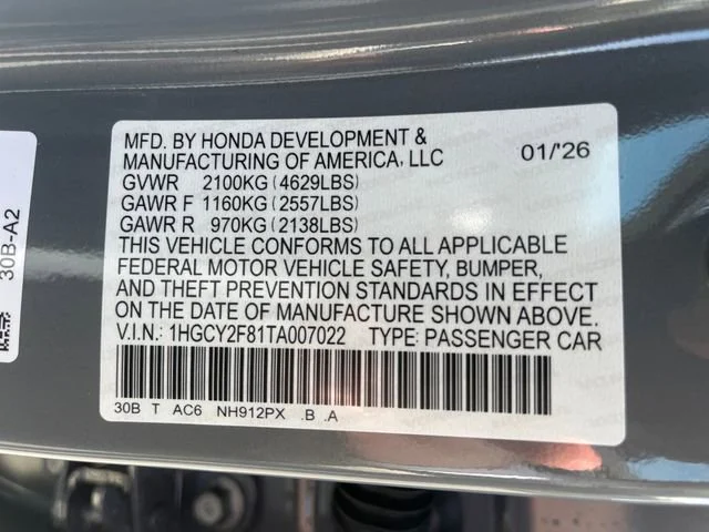 New 2026 Urban Gray Honda Touring image 17