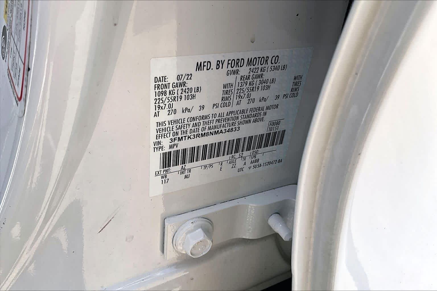 Used 2022 Star White Metallic Tri-Coat Ford Premium image 33