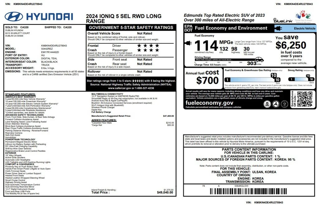 Used 2024 Green Hyundai SEL image 3