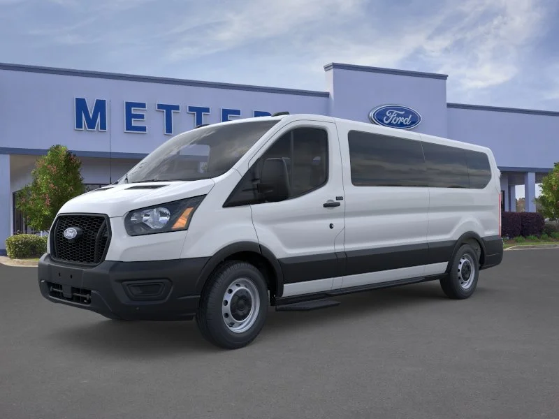 Oxford White 2026 Ford Transit Passenger 350 XL Low Roof LB RWD Van Rear-Wheel Drive
