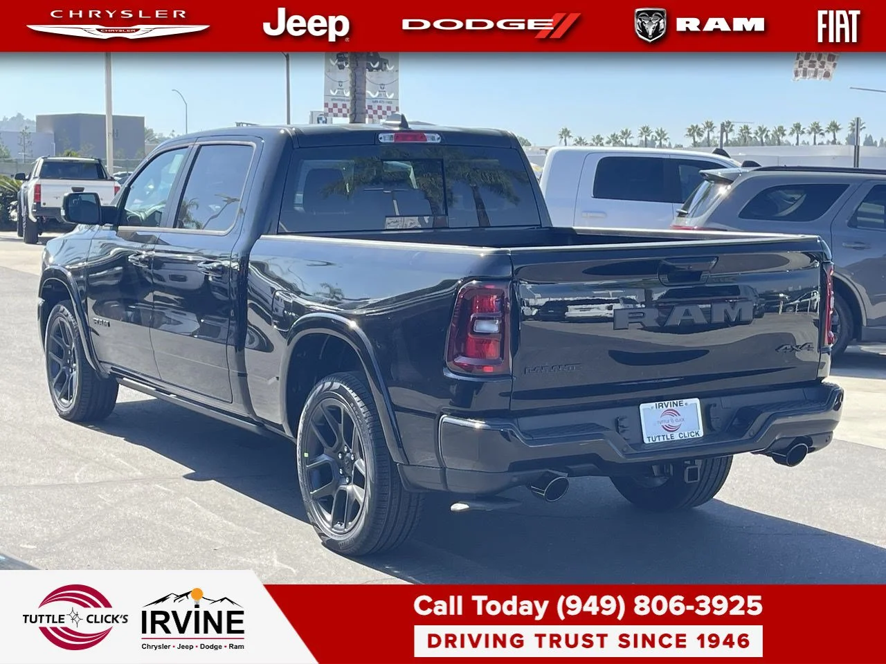 New 2027 Diamond Black Crystal Pearl-Coat Exterior Paint RAM Laramie image 10