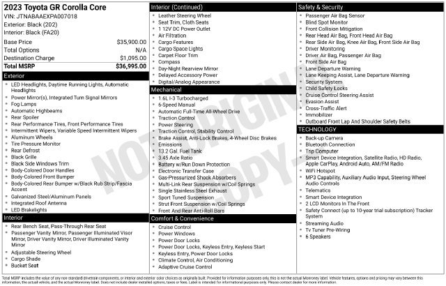 Used 2023 Black Toyota Core image 21
