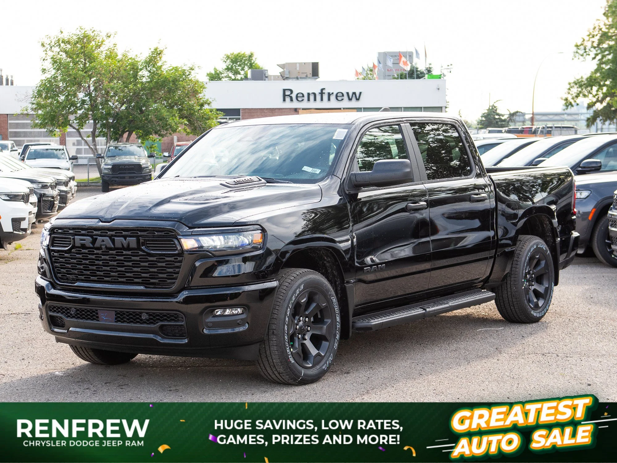 New 2026 Black RAM Express* Crew Cab 4x4, 3.92 Rear Axle, Running Boards image 1
