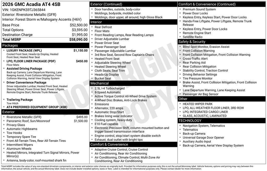 New 2026 Riverstone Metallic GMC AT4 image 16