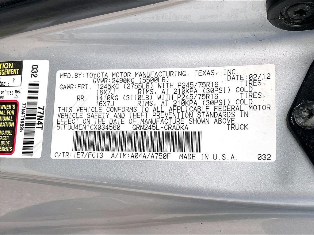 Used 2012 Silver Toyota Base image 32