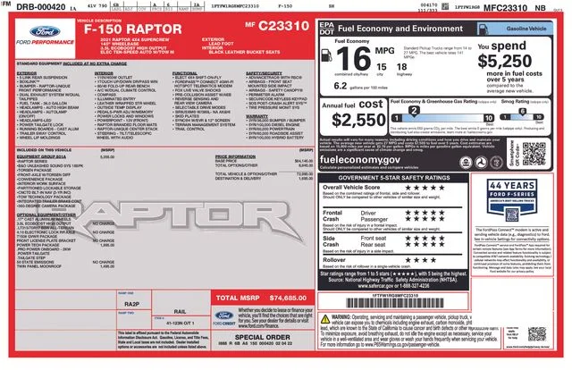 Used 2021  Ford Raptor image 40