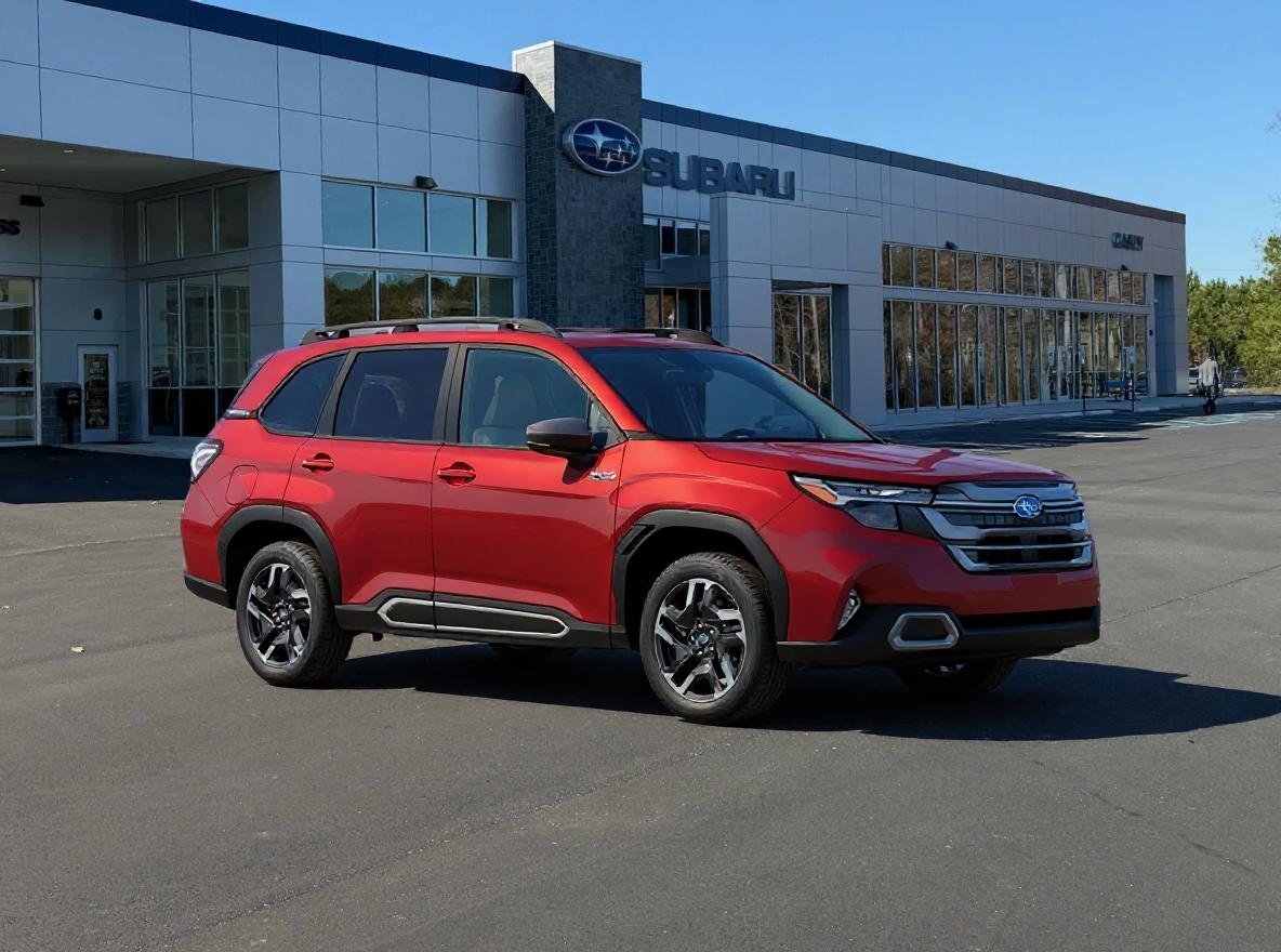 New 2026 CRIMSON RED PEARL Subaru Limited Hybrid image 1