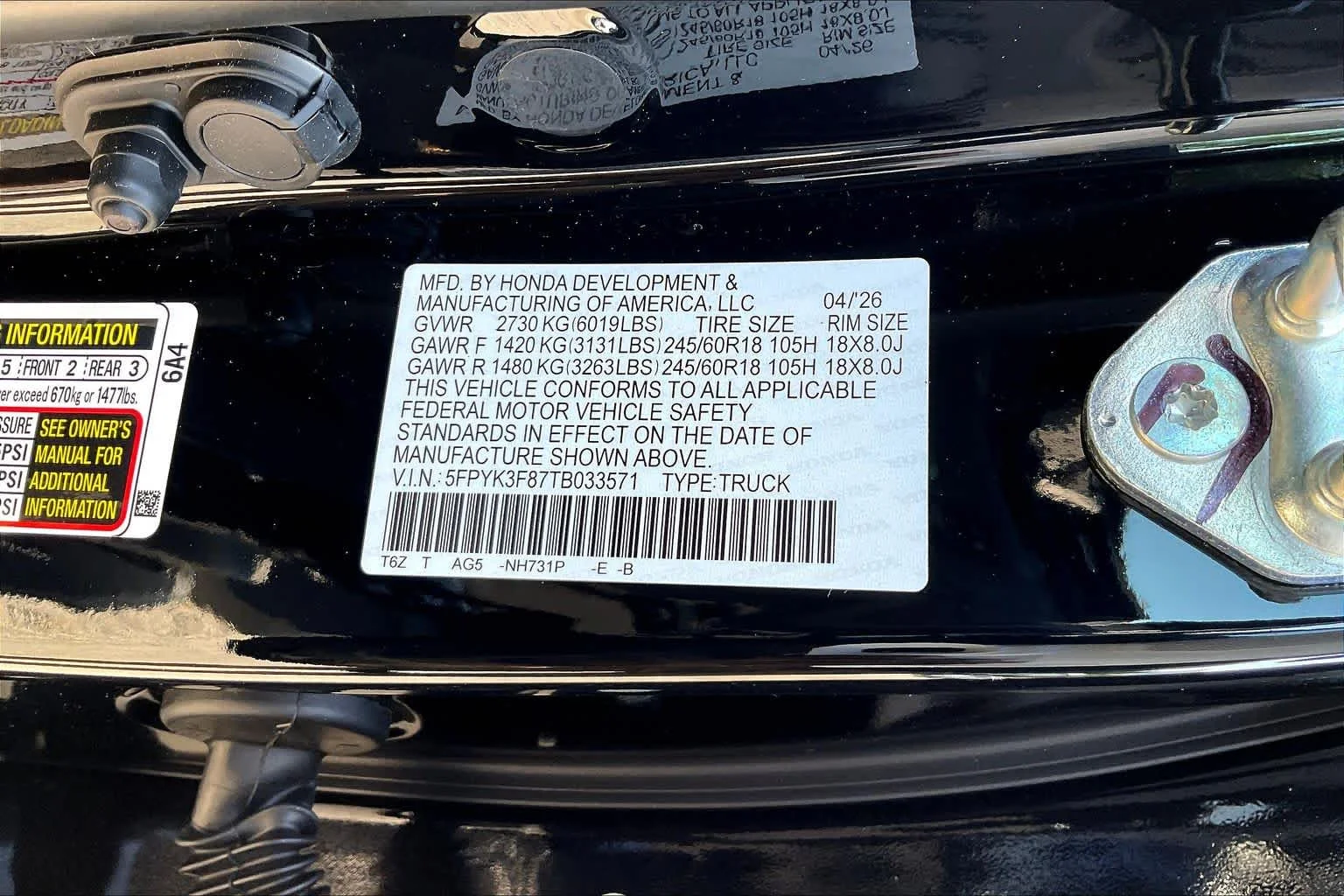 New 2026 Crystal Black Pearl Honda Black Edition image 19