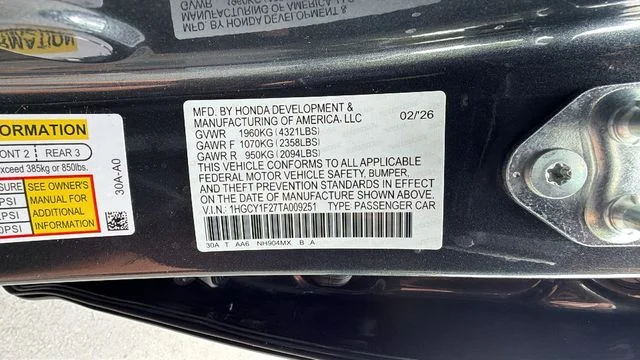 New 2026 Gray Honda LX image 33