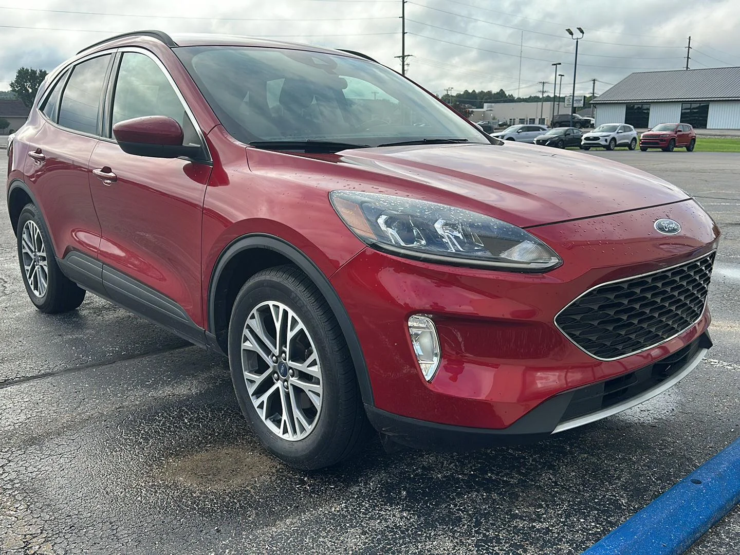 Used 2021 Rapid Red Metallic Tinted Clearcoat Ford SEL image 3