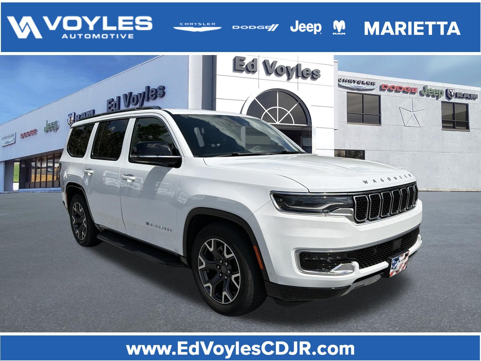 Used 2024 Bright White Clearcoat Jeep Series III image 1