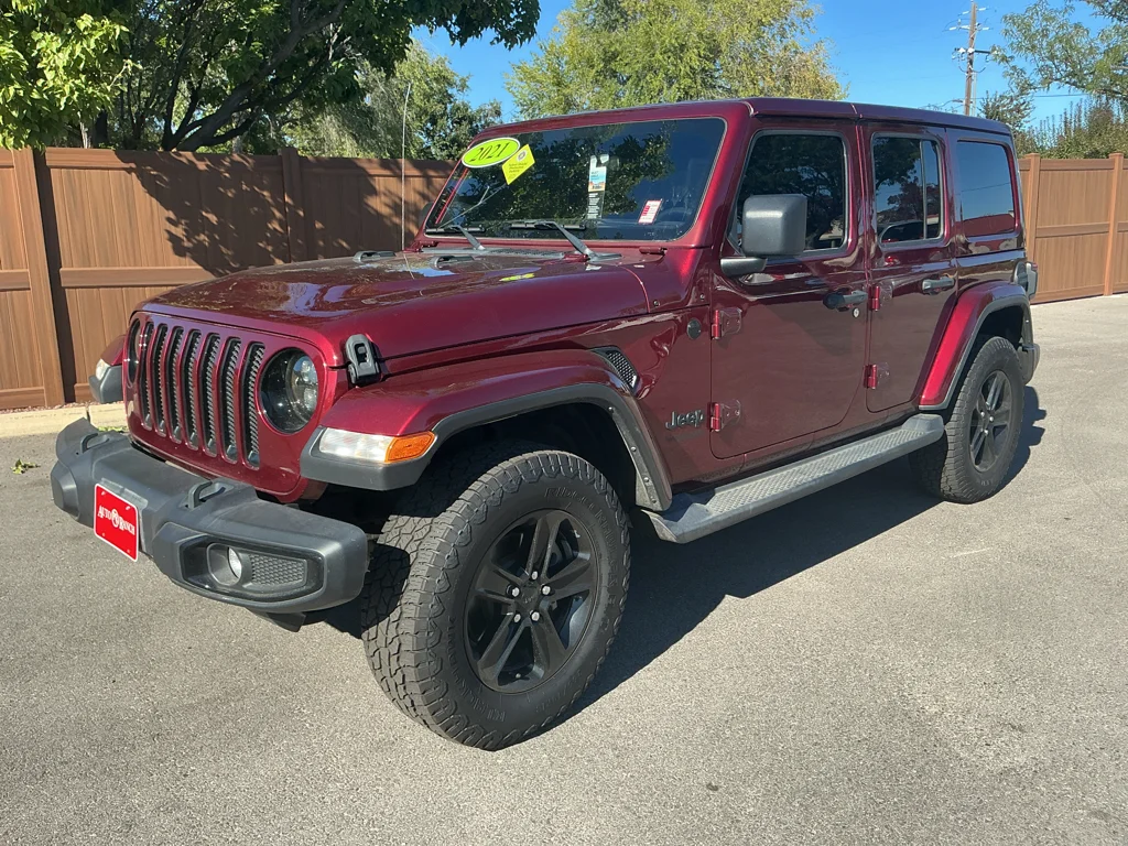 Used 2021 Snazzberry Pearl Jeep Unlimited Altitude image 1