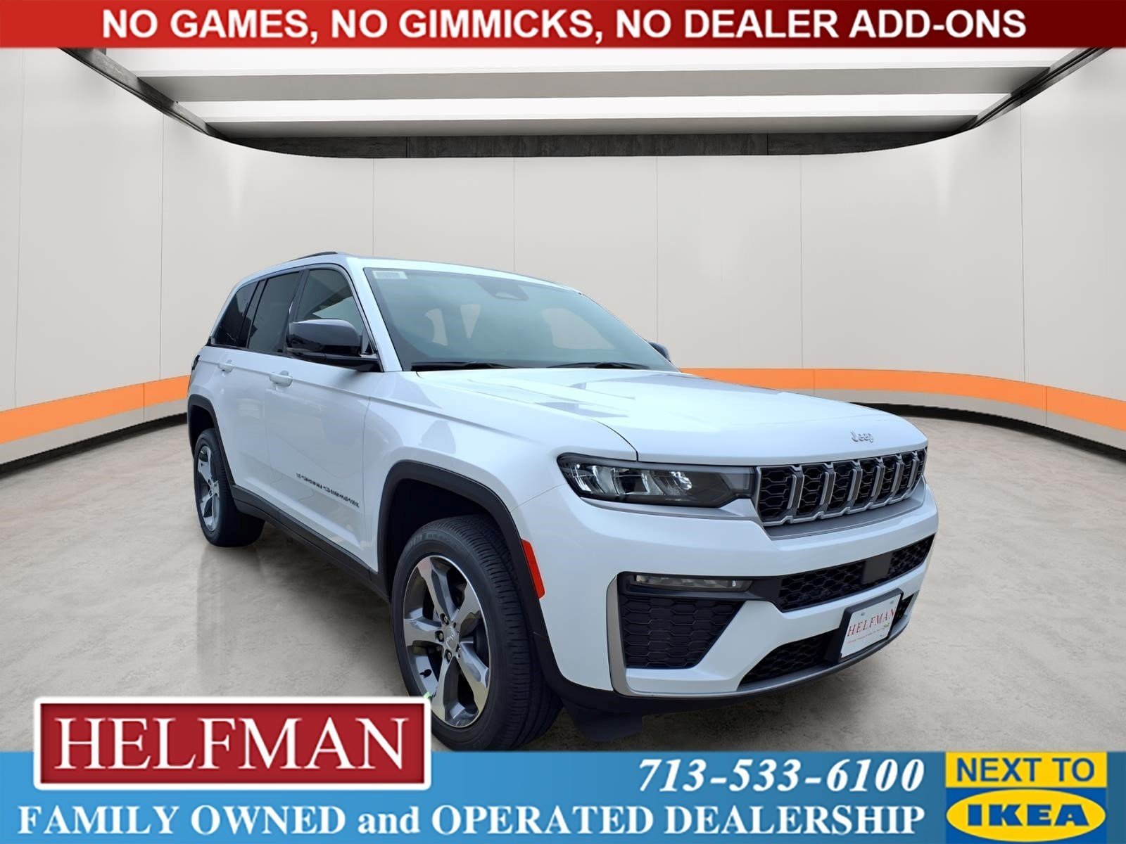 New 2026 Bright White Clear-Coat Exterior Paint Jeep Limited image 1