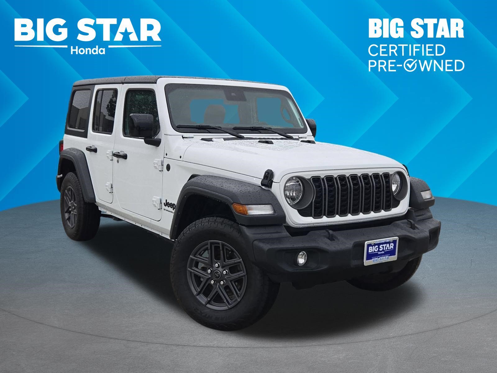 Used 2025 Bright White Clearcoat Jeep Sport S image 1