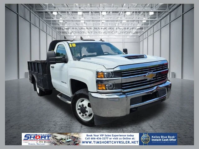 Used 2018 White Chevrolet Flat Bed image 1